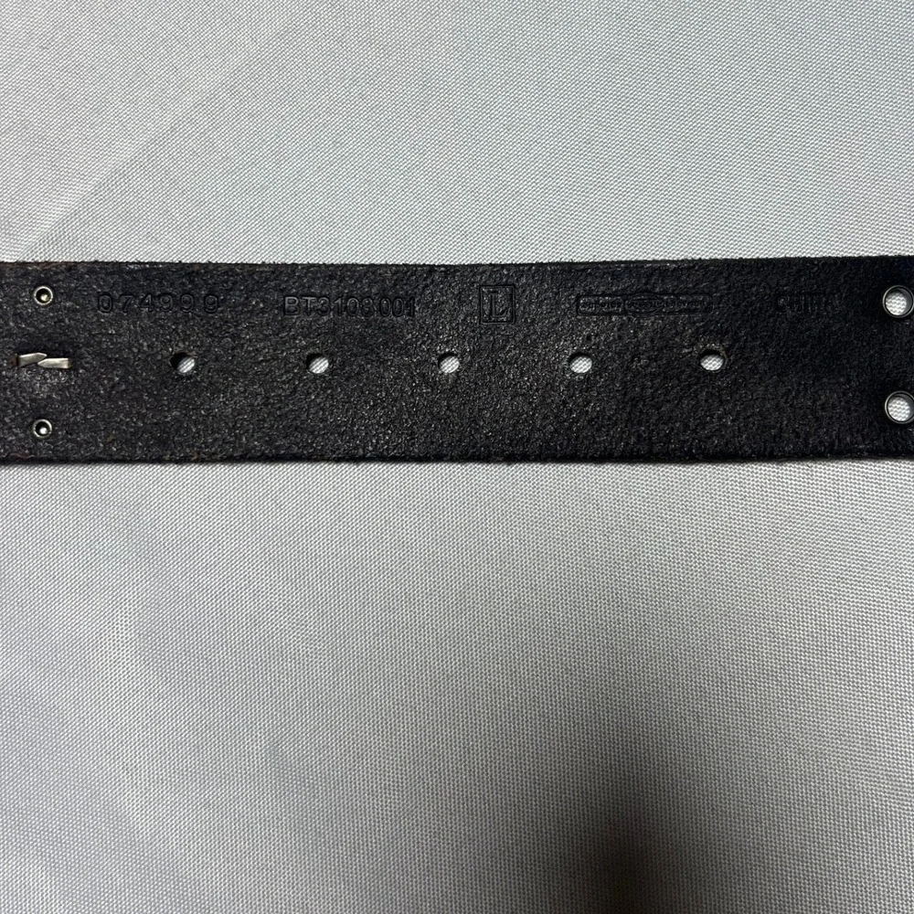 Fossil Embossed Leather Belt‎ Silver Tone Buckle Women's Size L